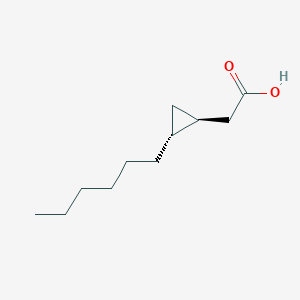 molecular formula C11H20O2 B14387531 (2-Hexylcyclopropyl)acetic acid CAS No. 87679-85-4
