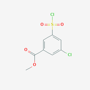 molecular formula C8H6Cl2O4S B1438756 Methyl 3-chloro-5-(chlorosulfonyl)benzoate CAS No. 1155083-83-2