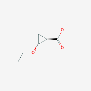 molecular formula C7H12O3 B14387567 Methyl (1R,2R)-2-ethoxycyclopropane-1-carboxylate CAS No. 88333-10-2