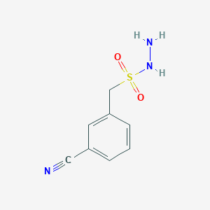 molecular formula C8H9N3O2S B1438759 (3-Cyanophenyl)methanesulfonohydrazide CAS No. 1156132-45-4