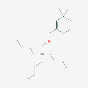 molecular formula C22H44OSn B14387662 Tributyl{[(3,3-dimethylcyclohex-1-en-1-yl)methoxy]methyl}stannane CAS No. 88214-42-0