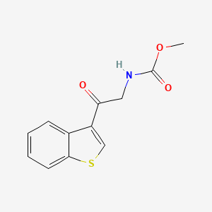 molecular formula C12H11NO3S B14387693 Methyl [2-(1-benzothiophen-3-yl)-2-oxoethyl]carbamate CAS No. 88020-29-5