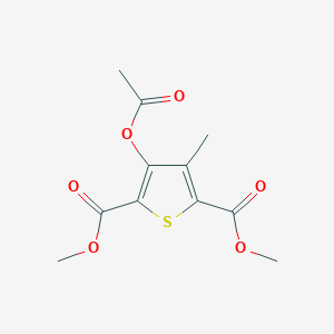 molecular formula C11H12O6S B14387720 Dimethyl 3-(acetyloxy)-4-methylthiophene-2,5-dicarboxylate CAS No. 89628-29-5