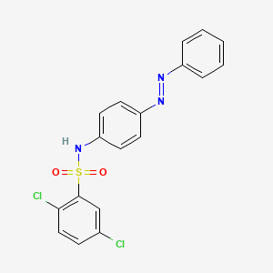 molecular formula C18H13Cl2N3O2S B14387801 Benzenesulfonamide, 2,5-dichloro-N-[4-(phenylazo)phenyl]- CAS No. 88522-18-3