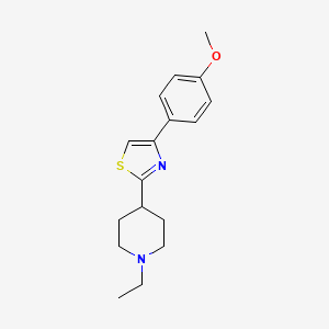 molecular formula C17H22N2OS B14387839 Piperidine, 1-ethyl-4-[4-(4-methoxyphenyl)-2-thiazolyl]- CAS No. 88654-30-2