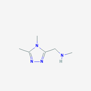 molecular formula C6H12N4 B1438785 [(dimethyl-4H-1,2,4-triazol-3-yl)methyl](methyl)amine CAS No. 1156034-79-5