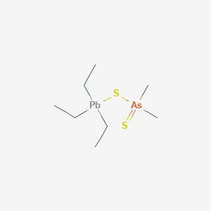 molecular formula C8H21AsPbS2 B14387862 Dimethyl(sulfanylidene)[(triethylplumbyl)sulfanyl]-lambda~5~-arsane CAS No. 89901-41-7