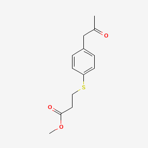 molecular formula C13H16O3S B14387879 Methyl 3-{[4-(2-oxopropyl)phenyl]sulfanyl}propanoate CAS No. 88356-91-6