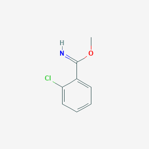 molecular formula C8H8ClNO B14387884 Methyl 2-chlorobenzene-1-carboximidate CAS No. 89974-71-0