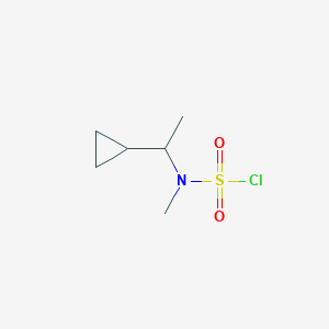B1438790 N-(1-cyclopropylethyl)-N-methylsulfamoyl chloride CAS No. 1155156-49-2