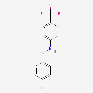 molecular formula C13H9ClF3NS B14387904 N-[(4-Chlorophenyl)sulfanyl]-4-(trifluoromethyl)aniline CAS No. 88693-78-1