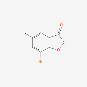 molecular formula C9H7BrO2 B1438791 7-Bromo-5-methyl-2,3-dihydro-1-benzofuran-3-one CAS No. 1153450-24-8