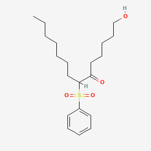 molecular formula C20H32O4S B14387915 7-(Benzenesulfonyl)-1-hydroxytetradecan-6-one CAS No. 88703-56-4