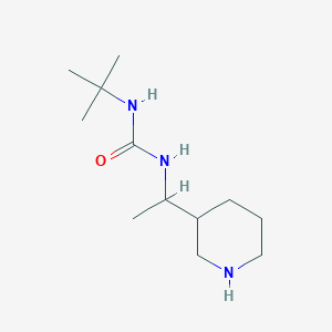 molecular formula C12H25N3O B1438793 3-Tert-butyl-1-[1-(piperidin-3-yl)ethyl]urea CAS No. 1156126-27-0