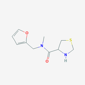 molecular formula C10H14N2O2S B1438795 N-(呋喃-2-基甲基)-N-甲基-1,3-噻唑烷-4-甲酰胺 CAS No. 1218298-59-9