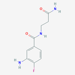 molecular formula C10H12FN3O2 B1438797 3-[(3-Amino-4-fluorophenyl)formamido]propanamide CAS No. 1157000-92-4
