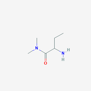 molecular formula C6H14N2O B1438798 2-amino-N,N-dimethylbutanamide CAS No. 1218314-38-5