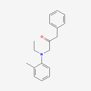 molecular formula C18H21NO B1438800 1-[Ethyl(2-methylphenyl)amino]-3-phenylpropan-2-one CAS No. 1157615-03-6