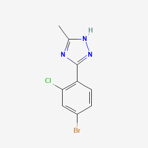 molecular formula C9H7BrClN3 B1438801 3-(4-bromo-2-chlorophenyl)-5-methyl-1H-1,2,4-triazole CAS No. 1157455-94-1