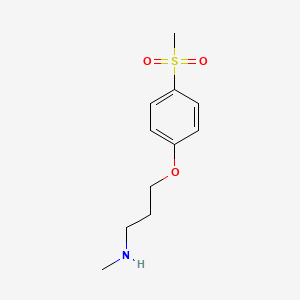 molecular formula C11H17NO3S B1438802 [3-(4-Methanesulfonylphenoxy)propyl](methyl)amine CAS No. 1157381-77-5