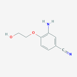 molecular formula C9H10N2O2 B1438804 3-Amino-4-(2-hydroxyethoxy)benzonitrile CAS No. 592552-43-7