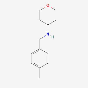 N-[(4-methylphenyl)methyl]oxan-4-amine