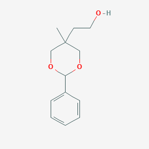 molecular formula C13H18O3 B14388057 2-(5-Methyl-2-phenyl-1,3-dioxan-5-yl)ethan-1-ol CAS No. 89555-29-3