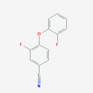 molecular formula C13H7F2NO B1438807 3-Fluoro-4-(2-fluorophenoxy)benzonitrile CAS No. 1153105-40-8
