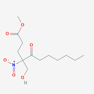 molecular formula C13H23NO6 B14388078 Methyl 4-(hydroxymethyl)-4-nitro-5-oxoundecanoate CAS No. 88238-95-3