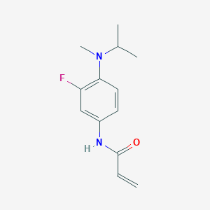 molecular formula C13H17FN2O B1438808 N-{3-fluoro-4-[methyl(propan-2-yl)amino]phenyl}prop-2-enamide CAS No. 1156048-30-4