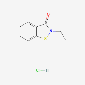 molecular formula C9H10ClNOS B14388087 2-Ethyl-1,2-benzothiazol-3-one;hydrochloride CAS No. 89390-13-6