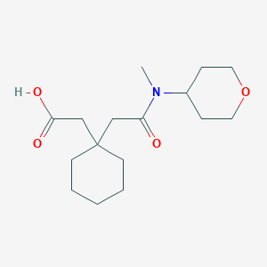 molecular formula C16H27NO4 B1438811 2-(1-{[甲基(氧杂环丁烷-4-基)氨基羰基]甲基}环己基)乙酸 CAS No. 1157262-35-5