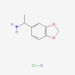 molecular formula C9H12ClNO2 B1438813 1-(2H-1,3-benzodioxol-5-yl)ethan-1-amine hydrochloride CAS No. 1170217-91-0