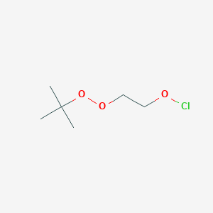 molecular formula C6H13ClO3 B14388168 2-(tert-Butylperoxy)ethyl hypochlorite CAS No. 88456-39-7