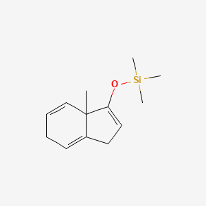 molecular formula C13H20OSi B14388206 Trimethyl[(3a-methyl-3a,6-dihydro-1H-inden-3-yl)oxy]silane CAS No. 88214-28-2