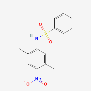 molecular formula C14H14N2O4S B14388214 Benzenesulfonamide, N-(2,5-dimethyl-4-nitrophenyl)- CAS No. 88681-03-2