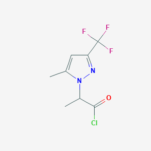 molecular formula C8H8ClF3N2O B1438823 2-(5-Methyl-3-trifluoromethyl-pyrazol-1-YL)-propionyl chloride CAS No. 1171649-27-6
