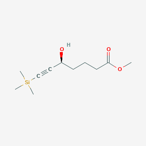 molecular formula C11H20O3Si B14388230 Methyl (5S)-5-hydroxy-7-(trimethylsilyl)hept-6-ynoate CAS No. 90108-27-3
