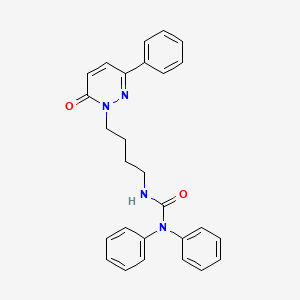 molecular formula C27H26N4O2 B14388238 N'-[4-(6-Oxo-3-phenylpyridazin-1(6H)-yl)butyl]-N,N-diphenylurea CAS No. 87653-37-0