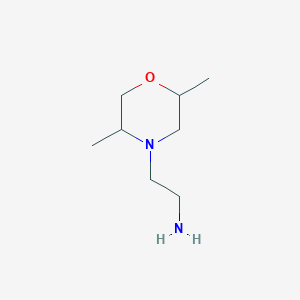 molecular formula C8H18N2O B1438828 2-(2,5-Dimethylmorpholin-4-yl)ethan-1-amine CAS No. 1216012-13-3