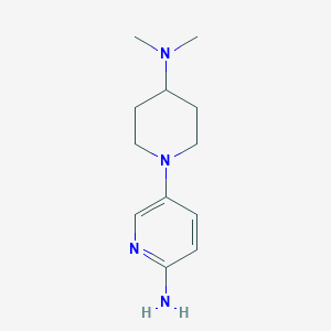 molecular formula C12H20N4 B1438831 5-[4-(Dimethylamino)piperidin-1-yl]pyridin-2-amine CAS No. 1002317-13-6