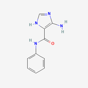 molecular formula C10H10N4O B14388317 4-amino-N-phenyl-1H-imidazole-5-carboxamide CAS No. 89608-64-0