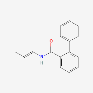 molecular formula C17H17NO B14388326 N-(2-Methylprop-1-en-1-yl)[1,1'-biphenyl]-2-carboxamide CAS No. 88413-28-9