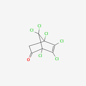 molecular formula C7H2Cl6O B14388341 1,4,5,6,7,7-Hexachlorobicyclo[2.2.1]hept-5-en-2-one CAS No. 89642-41-1
