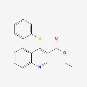 molecular formula C18H15NO2S B14388342 Ethyl 4-(phenylsulfanyl)quinoline-3-carboxylate CAS No. 88350-87-2