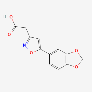 [5-(1,3-Benzodioxol-5-yl)isoxazol-3-yl]acetic acid