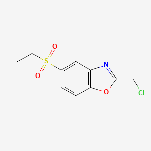 molecular formula C10H10ClNO3S B1438842 2-(Chloromethyl)-5-(ethanesulfonyl)-1,3-benzoxazole CAS No. 1018186-60-1