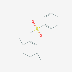 molecular formula C17H24O2S B14388454 [(3,3,6,6-Tetramethylcyclohex-1-en-1-yl)methanesulfonyl]benzene CAS No. 90103-42-7