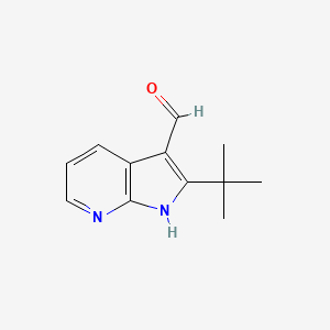 molecular formula C12H14N2O B1438846 2-tert-butyl-1H-Pyrrolo[2,3-b]pyridine-3-carbaldehyde CAS No. 1049676-91-6