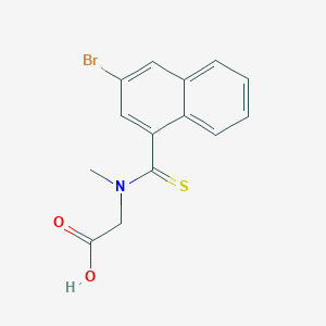 molecular formula C14H12BrNO2S B14388468 N-(3-Bromonaphthalene-1-carbothioyl)-N-methylglycine CAS No. 88061-49-8